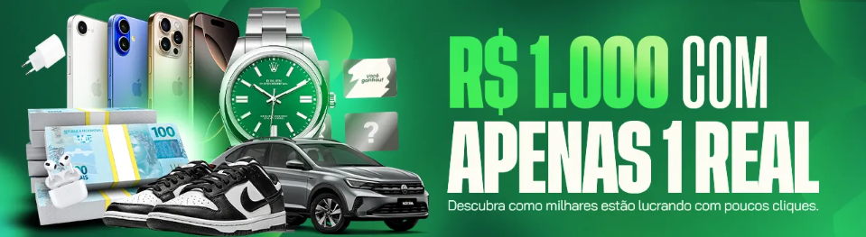 R$ 1.000 com apenas 1 real - Descubra como milhares estão lucrando com poucos cliques